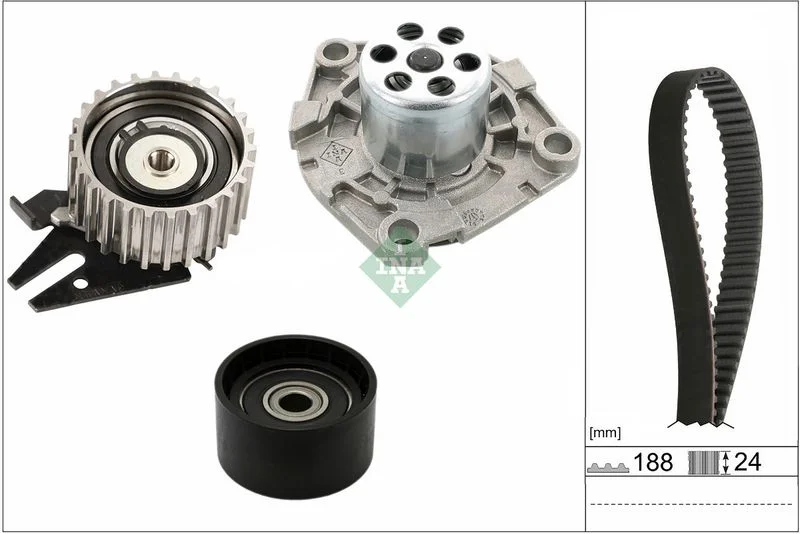 Water Pump & Timing Belt Kit INA NAPINACZE 530096830
