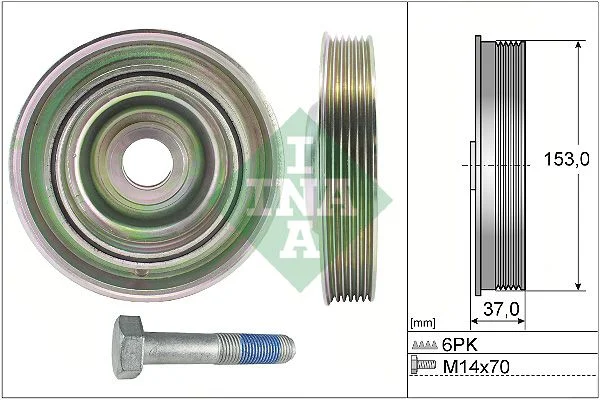 Belt Pulley, crankshaft INA NAPINACZE 544009720