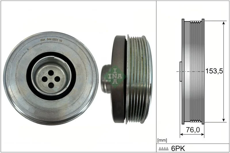 Belt Pulley, crankshaft INA 544 0201 10