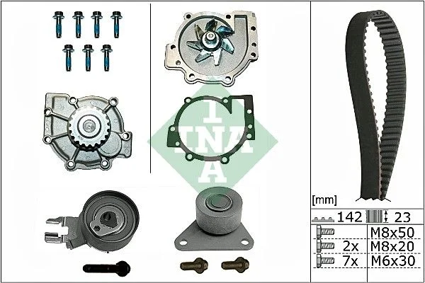 Water Pump & Timing Belt Kit INA 530046730