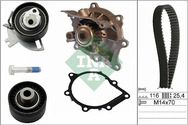 Water Pump & Timing Belt Kit INA 530 0691 30