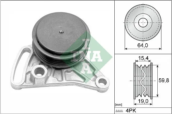 Tensioner Pulley, V-ribbed belt INA 531 0309 10