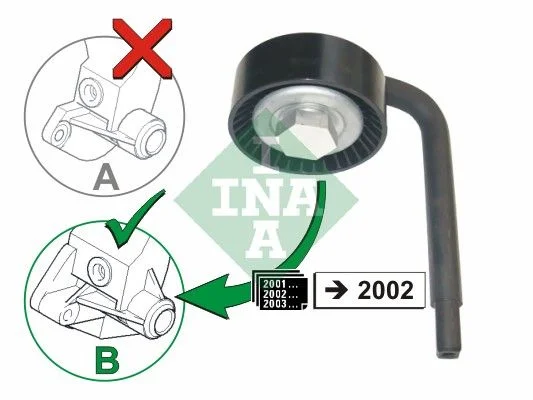 Tensioner Pulley, V-ribbed belt INA 531079010