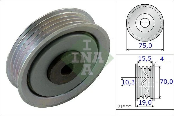 Napínacia kladka, rebrovaný klinový remeň INA 531 0845 10