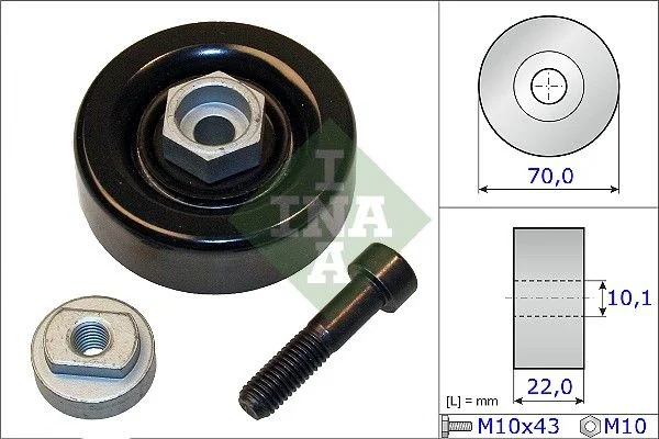 Tensioner Pulley, V-ribbed belt INA 531 0864 10