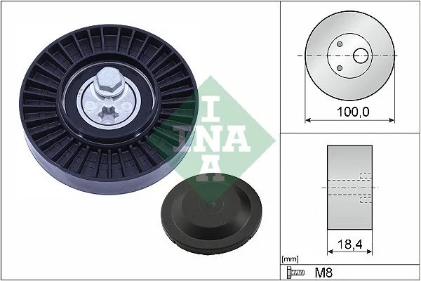 Tensioner Pulley, V-ribbed belt INA 531 0966 10