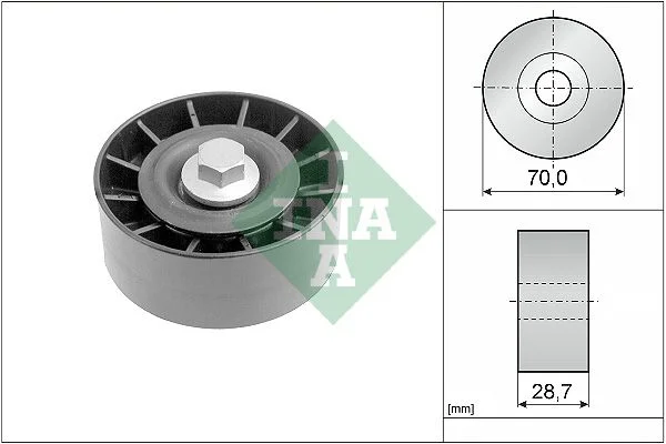 Deflection/Guide Pulley, V-ribbed belt INA 532 0254 10