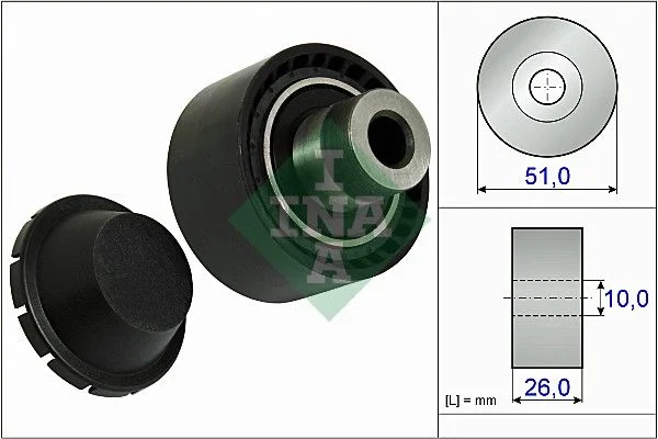 Deflection/Guide Pulley, V-ribbed belt INA 532 0334 10