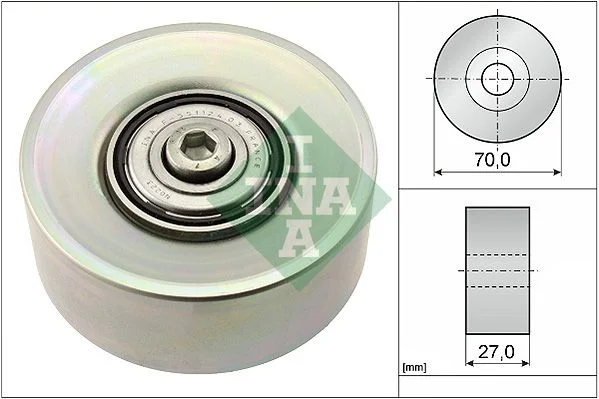 Kreipiantysis skriemulys, V formos rumbuotas diržas INA 532 0398 10