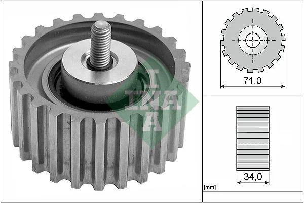 Deflection Pulley/Guide Pulley, timing belt INA 532 0441 10