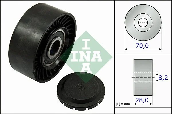 Deflection/Guide Pulley, V-ribbed belt INA 532 0468 10