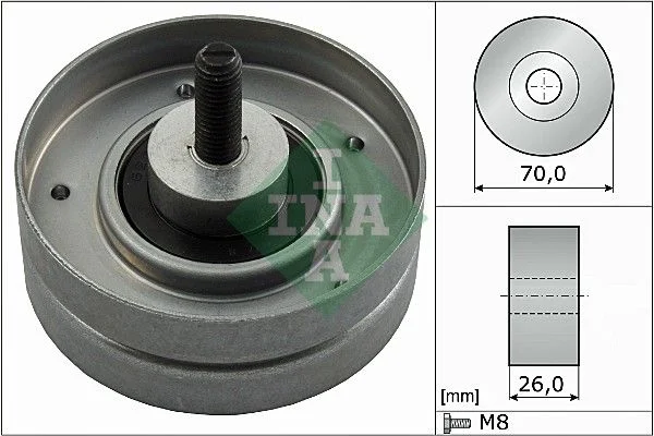 Deflection/Guide Pulley, V-ribbed belt INA 532 0524 10