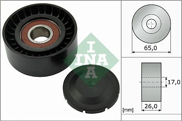 Deflection/Guide Pulley, V-ribbed belt INA 532 0557 10