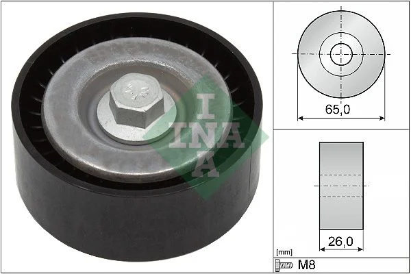 Deflection/Guide Pulley, V-ribbed belt INA 532 0621 10