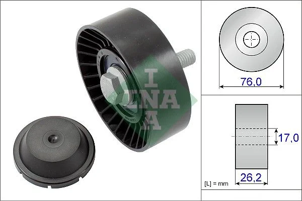 Deflection/Guide Pulley, V-ribbed belt INA 532 0632 10