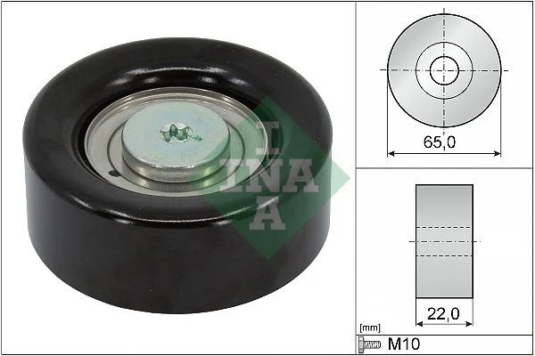 Deflection/Guide Pulley, V-ribbed belt INA 532 0639 10