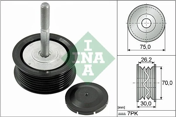Vratná/vodiaca kladka, rebrovaný klinový remeň INA 532 0792 10