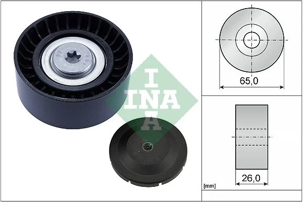 Deflection/Guide Pulley, V-ribbed belt INA 532 0804 10
