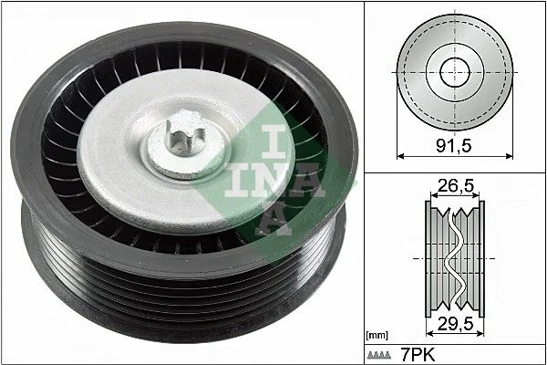 Deflection/Guide Pulley, V-ribbed belt INA 532 0808 10