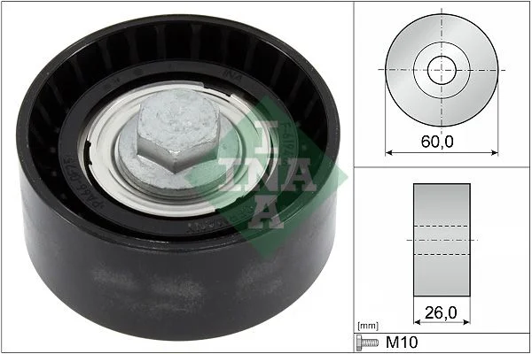 Deflection/Guide Pulley, V-ribbed belt INA 532 0868 10