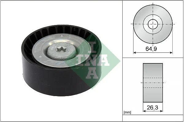 Deflection/Guide Pulley, V-ribbed belt INA 532 0905 10