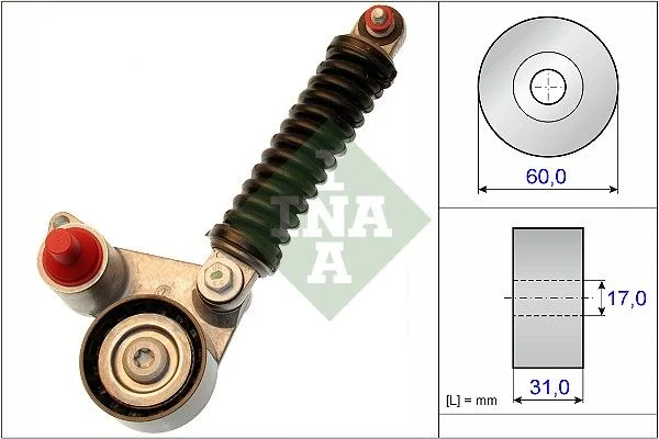 Napínač remeňa, klinový rebrovaný remeň INA 533010710