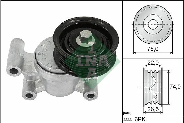 Belt Tensioner, V-ribbed belt INA 534029310