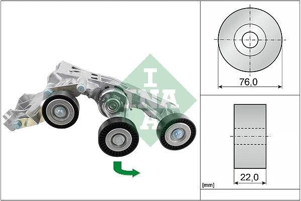 Belt Tensioner, V-ribbed belt INA 534033810
