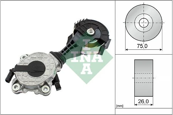 Belt Tensioner, V-ribbed belt INA 534042510