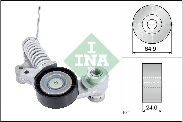 Belt Tensioner, V-ribbed belt INA 534 0702 10