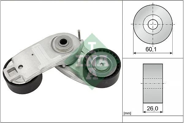Belt Tensioner, V-ribbed belt INA 534 0937 10