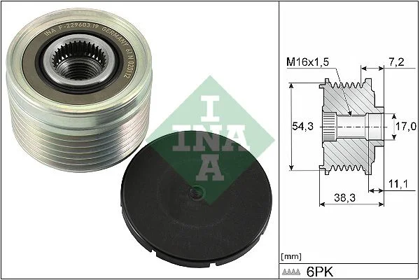 Alternator Freewheel Clutch INA 535 0039 10