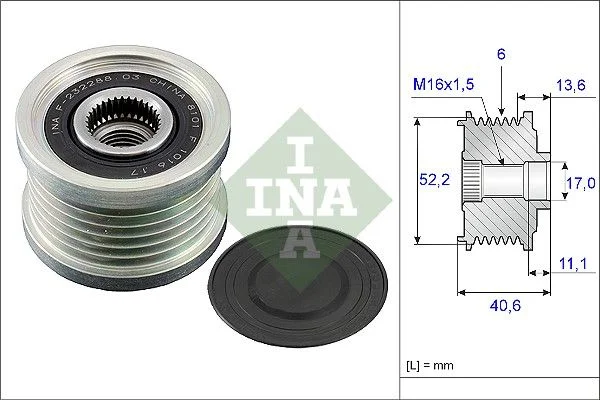 Alternator Freewheel Clutch INA 535 0044 10