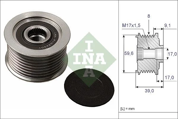 Alternator Freewheel Clutch INA 535 0049 10