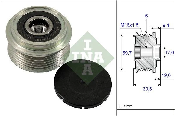 Alternator Freewheel Clutch INA 535 0065 10