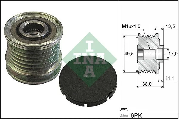 Alternator Freewheel Clutch INA 535 0166 10