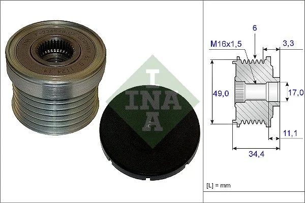 Alternator Freewheel Clutch INA 535 0183 10