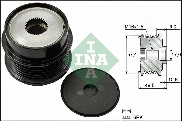 Alternator Freewheel Clutch INA 535 0189 10