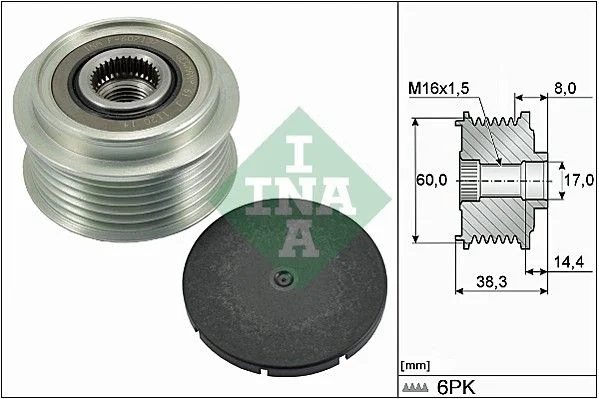 Alternator Freewheel Clutch INA 535 0289 10