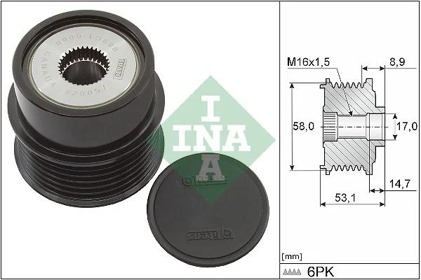 Alternator Freewheel Clutch INA 535 0326 10