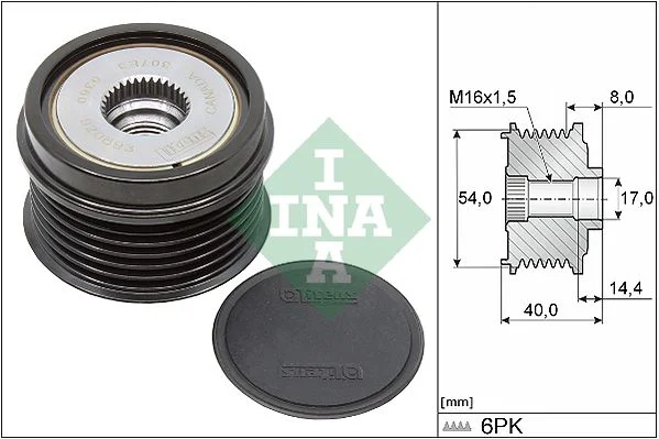 Alternator Freewheel Clutch INA 535 0334 10