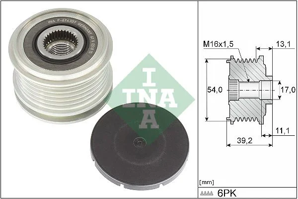 Alternator Freewheel Clutch INA 535 0375 10