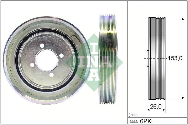 Belt Pulley, crankshaft INA 544 0040 10