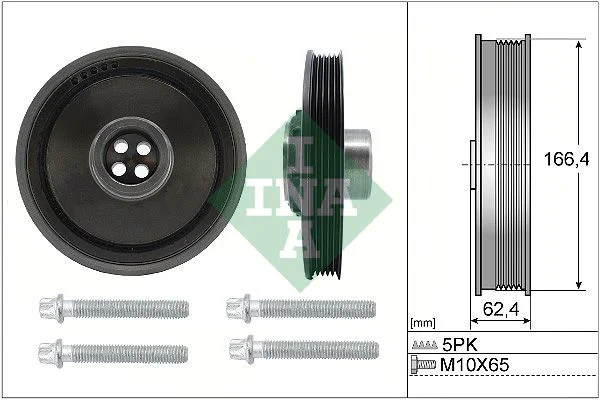 Belt Pulley Set, crankshaft INA 544017120
