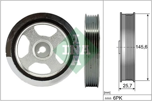 Belt Pulley, crankshaft INA 544017610