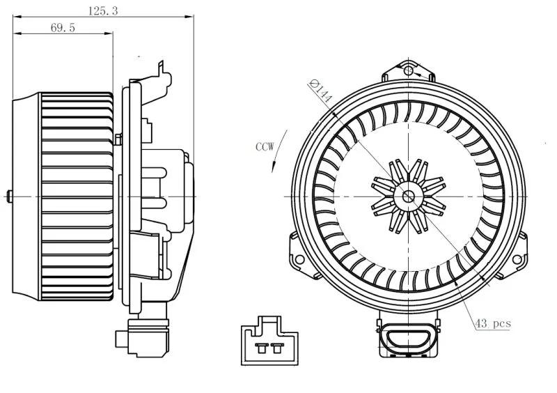 Interior Blower NRF 34268