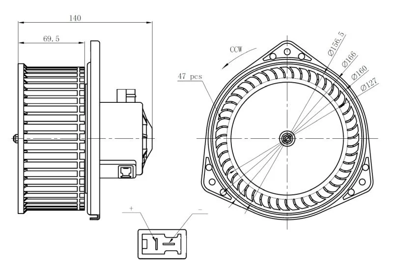 Interior Blower NRF 34303
