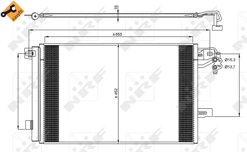Condenser, air conditioning NRF 350064