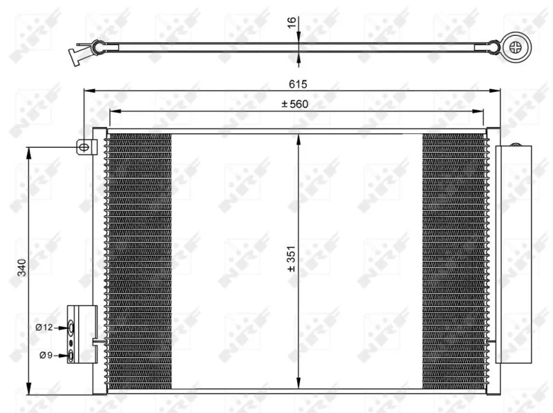 Condenser, air conditioning NRF 350065
