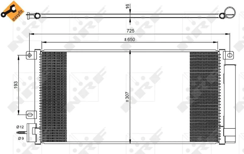 Condenser, air conditioning NRF 350067